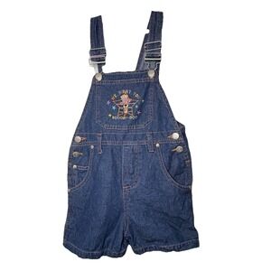 Scooby Doo Overall Shorts Kids Sz 4‎ 5 Denim Cartoon Network Rare Design Y2K VTG